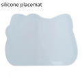 Placemat en silicone en forme de chat